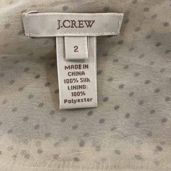 J.Crew polka dot 100% silk wrap top size 2 - Picture 4 of 5